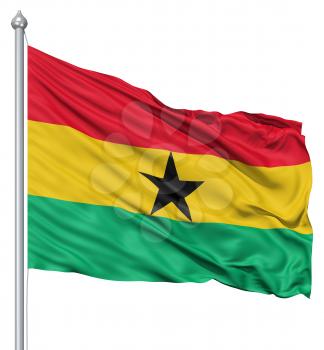 Royalty Free Clipart Image of the Flag of Ghana