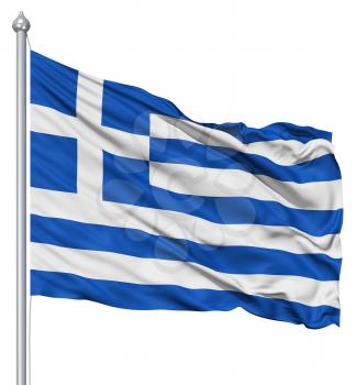 Royalty Free Clipart Image of the Flag of Greece