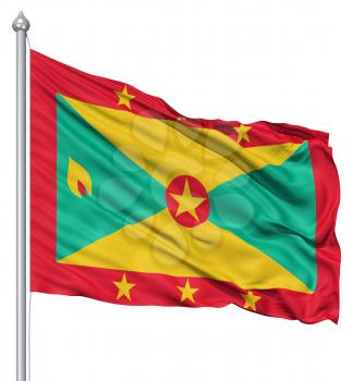 Royalty Free Clipart Image of the Flag of Grenada