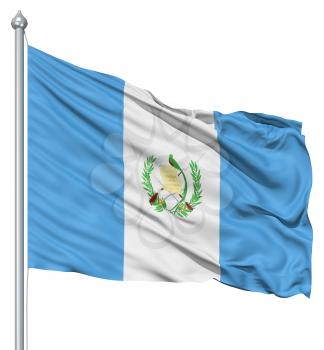 Royalty Free Clipart Image of the Flag of Guatemala