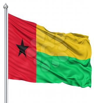 Royalty Free Clipart Image of the Flag of Guinea Bissau