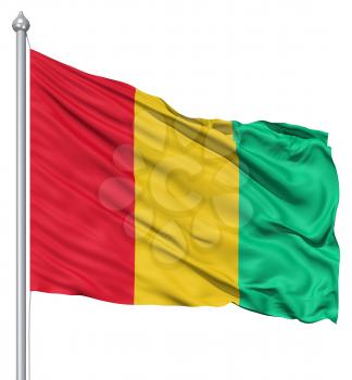 Royalty Free Clipart Image of the Flag of Guinea