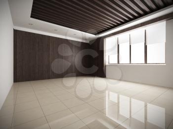 Royalty Free Clipart Image of an Empty Room