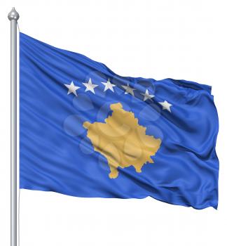 Royalty Free Clipart Image of the Flag of Kosovo