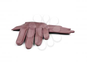 Royalty Free Clipart Image of a Pair of Leather Gloves