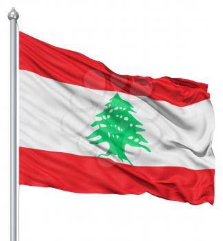 Royalty Free Clipart Image of the Flag of Lebanon