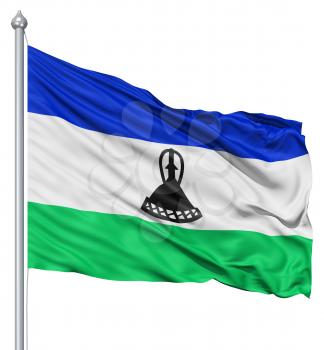 Royalty Free Clipart Image of the Flag of Lesotho