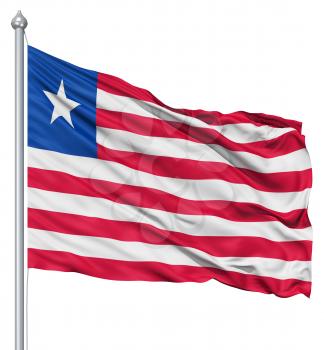 Royalty Free Clipart Image of the Flag of Liberia