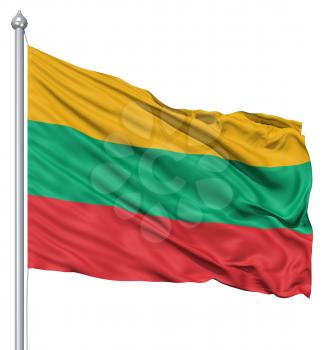 Royalty Free Clipart Image of the Flag of Lithuania