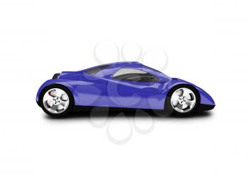 Royalty Free Clipart Image of a Blue Car