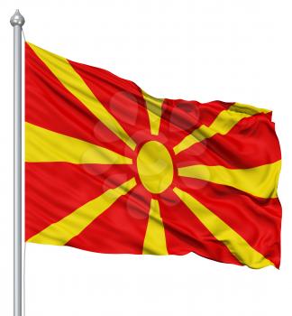 Royalty Free Clipart Image of the Flag of Macedonia