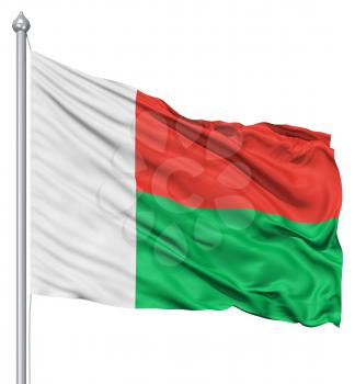 Royalty Free Clipart Image of the Flag of Madagascar
