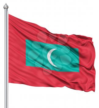 Royalty Free Clipart Image of the Flag of the Maldives