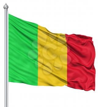 Royalty Free Clipart Image of the Flag of Mali
