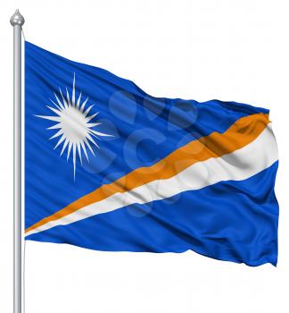 Royalty Free Clipart Image of the Flag of the Marshall Islands