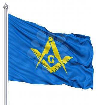 Royalty Free Clipart Image of the Masonic Flag