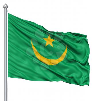 Royalty Free Clipart Image of the Flag of Mauritania