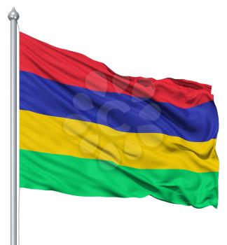 Royalty Free Clipart Image of the Mauritius Flag