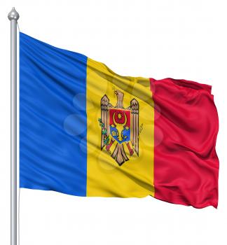 Royalty Free Clipart Image of the Flag of Moldova