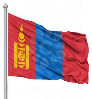 Royalty Free Clipart Image of the Flag of Mongolia