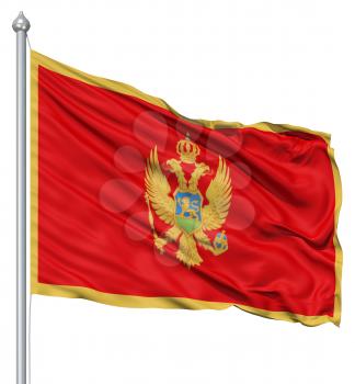 Royalty Free Clipart Image of the Flag of Montenegro