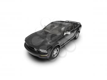 Royalty Free Clipart Image of a Mustang