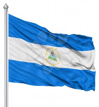 Royalty Free Clipart Image of the Flag of Nicaragua