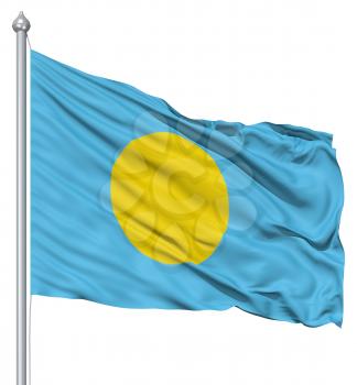 Royalty Free Clipart Image of the Flag of Palau