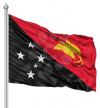 Royalty Free Clipart Image of the Flag of Papua New Guinea
