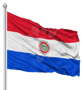 Royalty Free Clipart Image of the Flag of Paraguay