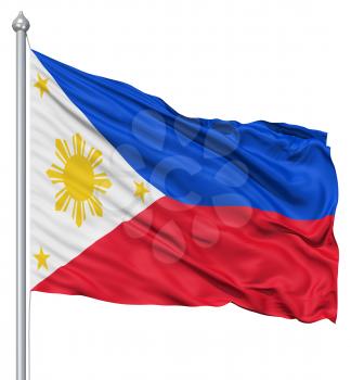 Royalty Free Clipart Image of the Flag of the Philippines