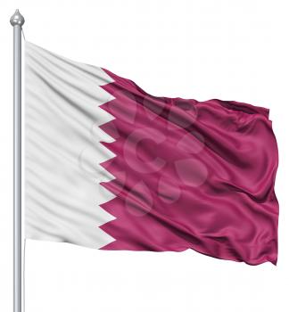 Royalty Free Clipart Image of the Flag of Qatar