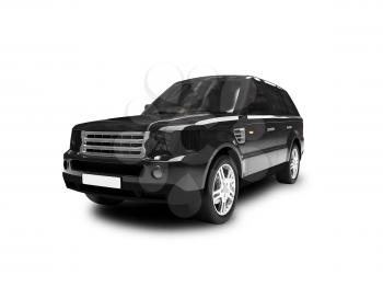 Royalty Free Clipart Image of a Range Rover