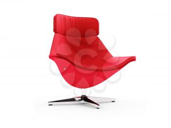 Royalty Free Clipart Image of a Red Chair