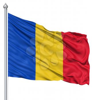 Royalty Free Clipart Image of the Flag of Romania