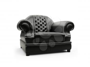 Royalty Free Clipart Image of a Leather Armchair