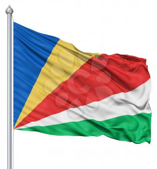 Royalty Free Clipart Image of a Flag of Seychelles