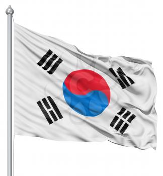 Royalty Free Clipart Image of the Flag of South Korea