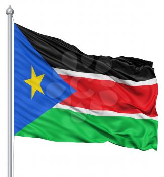 Royalty Free Clipart Image of the Flag of South Sudan