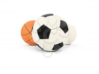 Royalty Free Clipart Image of Sport Balls
