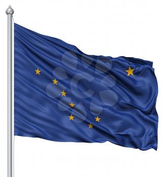 Royalty Free Clipart Image of the Flag of Alaska
