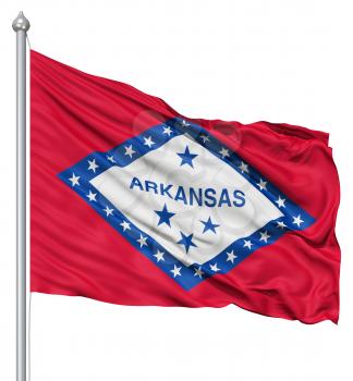 Royalty Free Clipart Image of the Flag of Arkansas