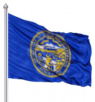 Royalty Free Clipart Image of the Flag of Nebraska