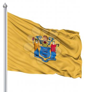 Royalty Free Clipart Image of the Flag of New Jersey