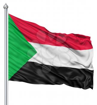 Royalty Free Clipart Image of the Flag of Sudan