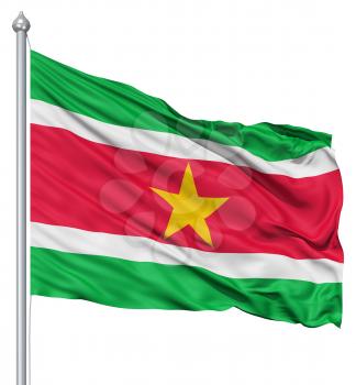 Royalty Free Clipart Image of the Flag of Suriname