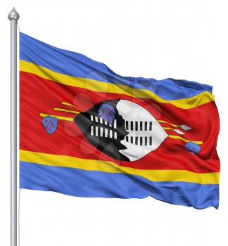 Royalty Free Clipart Image of the Flag of Swaziland
