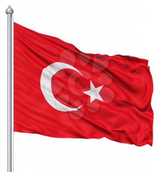 Royalty Free Clipart Image of the Flag of Turkey