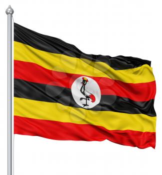 Royalty Free Clipart Image of the Flag of Uganda