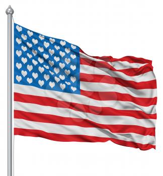 Royalty Free Clipart Image of an American Flag Concept